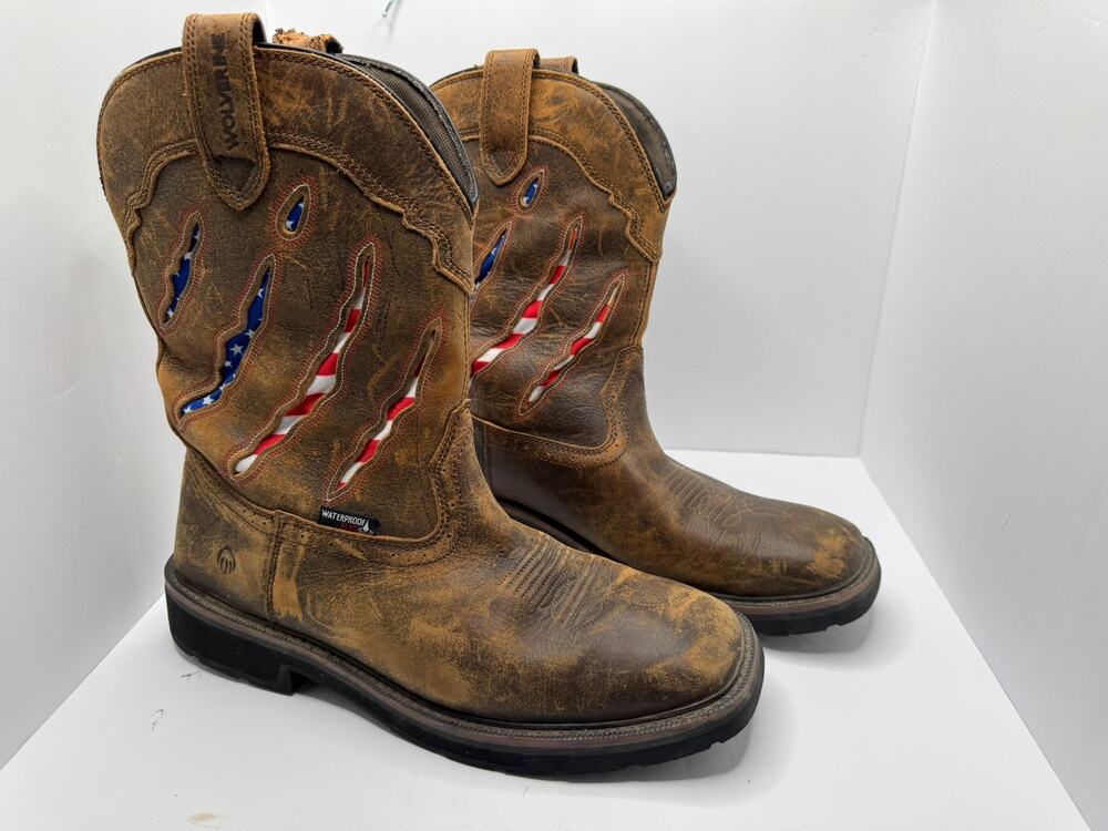 Wolverine Men's Rancher Flag Waterproof Steel Toe Boots 13M